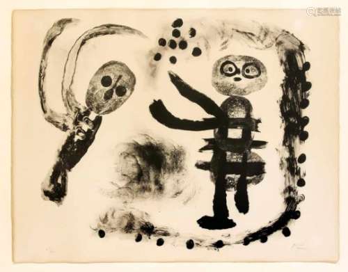 Miró, Joan. 1893 Barcelona - 1983 Palma de Mallorca. Petite Fille au Bois. 1958.Lithographie/