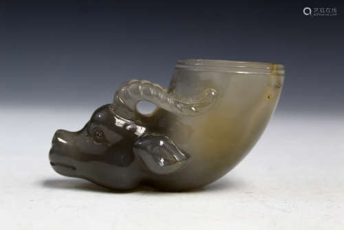 Chinese carved agate libation cup.