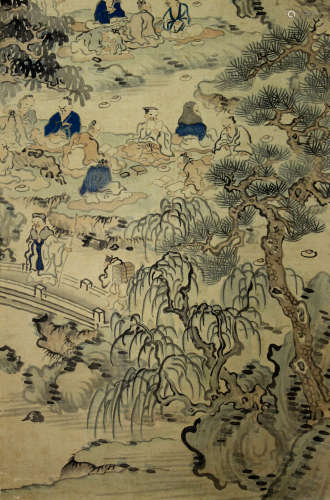 Japanese water color painting on silk.