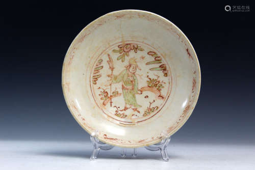 Chinese porcelain plate, Yuan/Ming Dynasty.