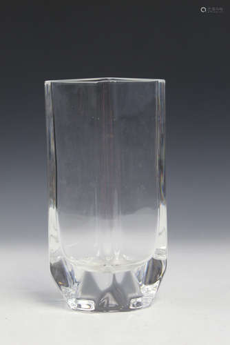 Glass vase, signed Kosta.