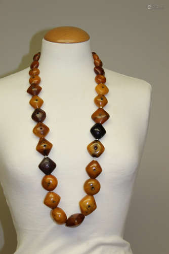 Antique amber necklace.