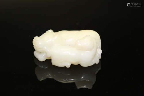 Chinese white jade carving