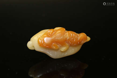 Chinese yellow jade toggle.