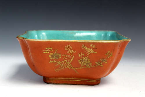 Chinese famille rose porcelain bowl, Tongzhi mark.