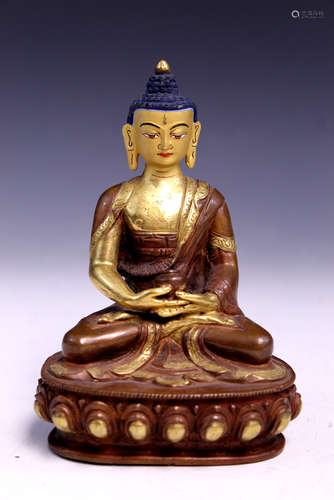 Chinese bronze figure of Buddha.