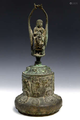 Antique bronze bell, circa 15th Century.