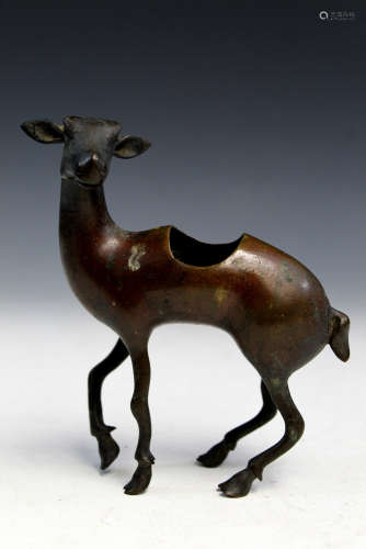 Chinese bronze deer incense burner.