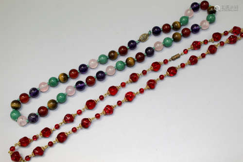 Two beaded necklaces