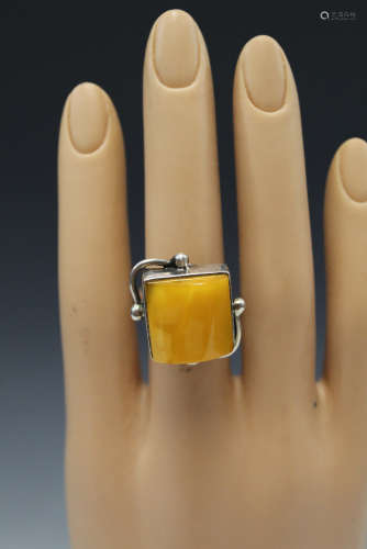 Yellow amber ring.