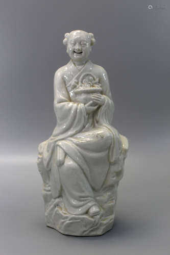 Chinese blanc de chine porcelain figure.