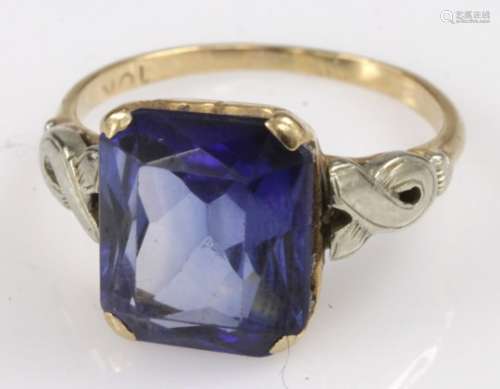 10ct Gold Tanzanite Ring size L weight 4.0g