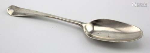 George II Hanoverian pattern silver tablespoon London 1754 by Roger Hare. Length 20.5cm,weighs