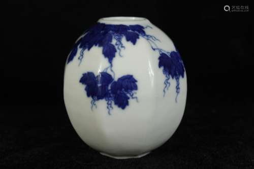 A Chinese Blue and White Porcelain Water Pot