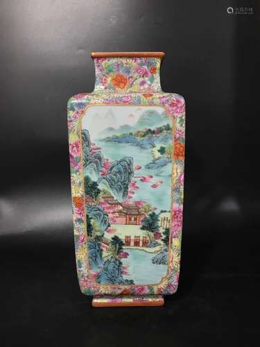 A Chinese Famille-Rose Porcelain Vase