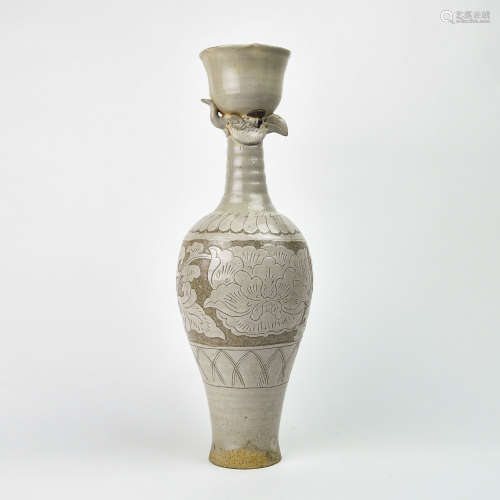 A Chinese Celadon Glazed Porcelain Vase