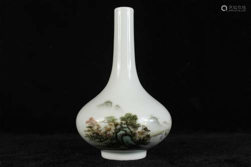 A Chinese Famille-Rose Porcelain Vase