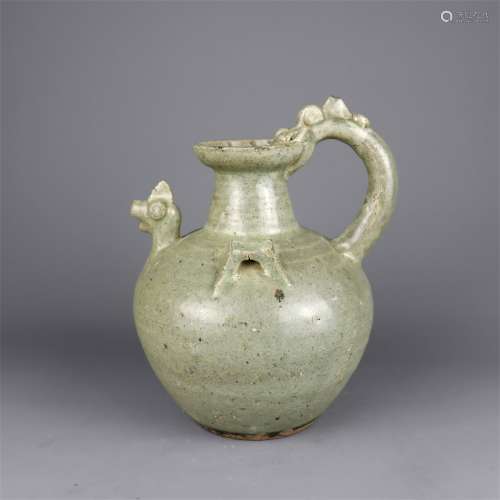 A Chinese Celadon Glazed Porcelain Water Pot