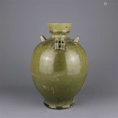 A Chinese Celadon Glazed Porcelain Jar