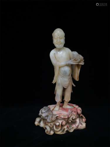 A Chinese Carved Shoushan Figure