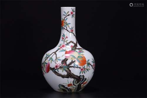 A Chinese Famille-Rose Porcelain Vase