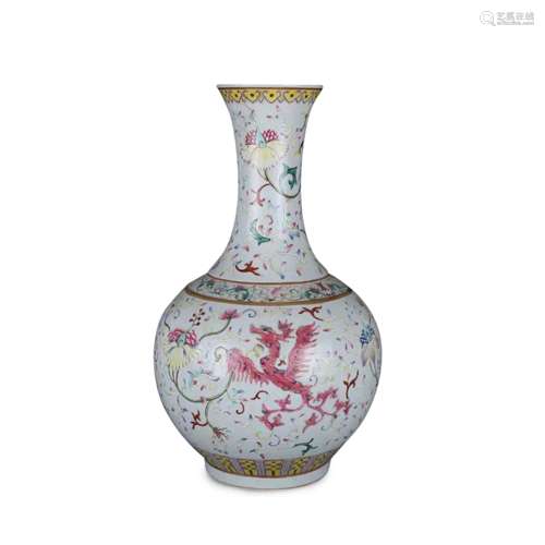 A Chinese Famille-Rose Porcelain Vase