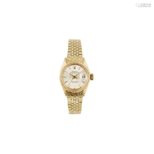 Reloj Rolex Oyster Perpetual Date Just de pulsera para señora. En oro.