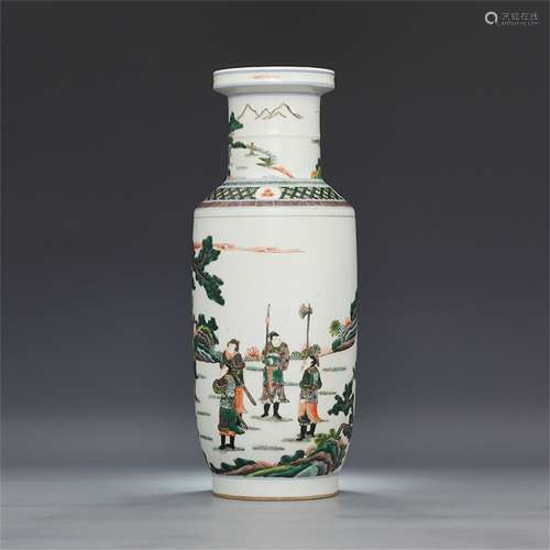 A Chinese Wu-Cai Porcelain Vase