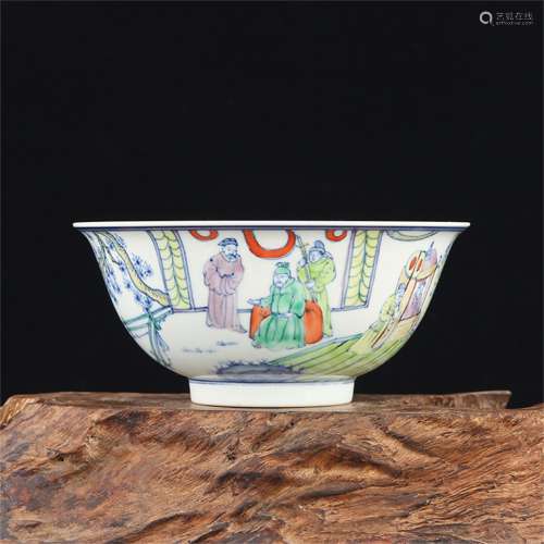 A Chinese Wu-Cai Porcelain Bowl