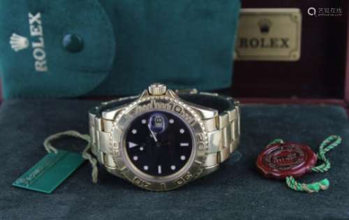Gents 18ct Rolex Oyster Perpetual Yacht Master automatic wristwatch circa 1990s with circular blue
