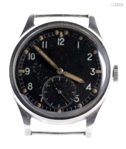 World War II Military issue International Watch Company stainless steel cased wristwatch (MK10) 