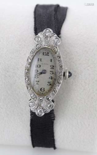 Ladies Art Deco platinum & diamond cocktail watch (not working)