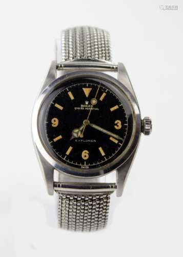 Gents Rolex Explorer circa 1956. ref 6150. In VGC. Comes with original ? box and some paperwork