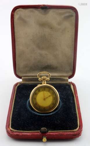 Vacheron and Constantin 18ct cased open face pocket watch, approx 28mm dia. working when catalogued