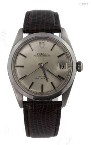Gents stainless steel cased Tudor (Rolex) Oysterdate wristwatch, ref 9050/0. Watch working when