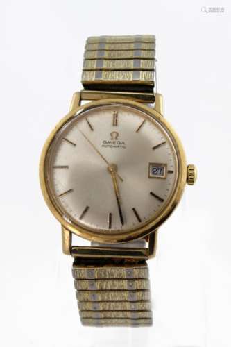 Gents 9ct cased Omega automatic wristwatch, not working