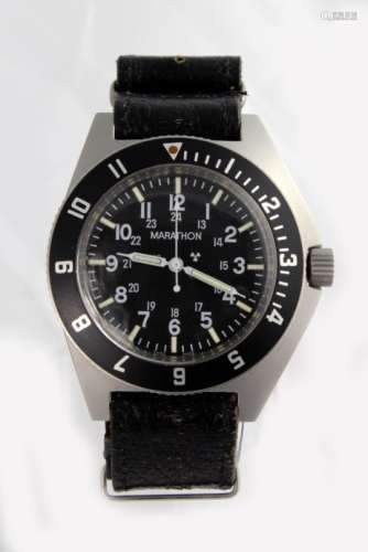 U.S. Military Pilot/Navigator's Watch by Marathon. Working when catalogued