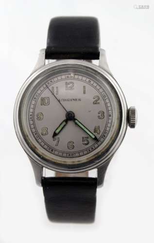 Longines USN BuShips (U.S. Navy Bureau of Ships) 1940's Military issue wristwatch. These watches
