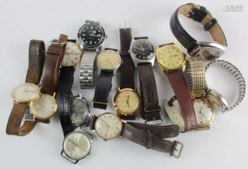 Collection of fourteen (14) gents automatic / manual wind wristwatches, makes include Montine, Avia,