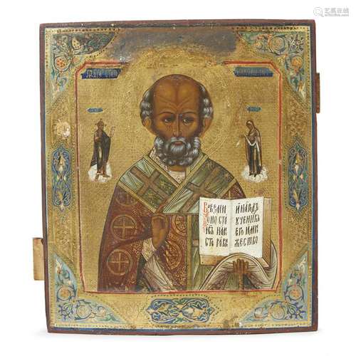 A Russian icon of St. Nicholas the Miracleworker, 19th