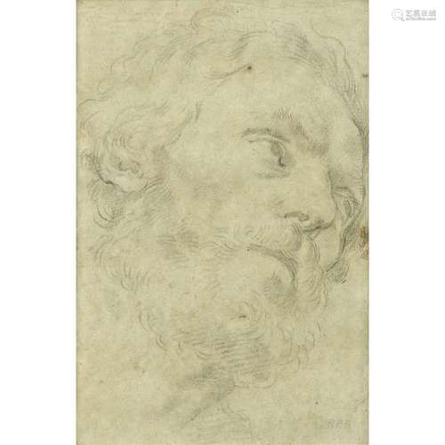 FRENCH SCHOOL, (17TH CENTURY), STUDY OF A MAN'S HEAD,