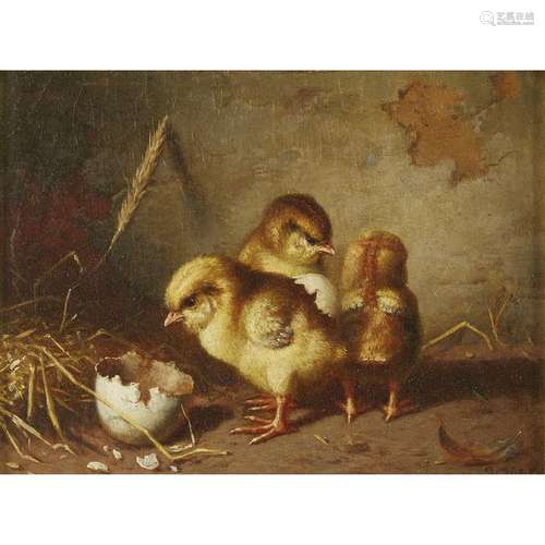 GUSTAV SÜS, (GERMAN 18231881), CHICKS