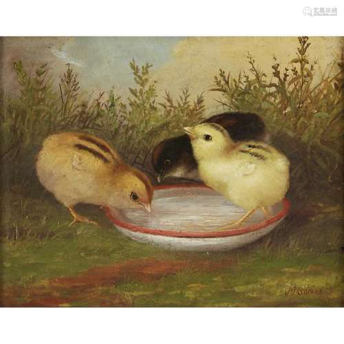 J.D. SOYVER, (AMERICAN 19TH/20TH CENTURY), THREE CHICKS