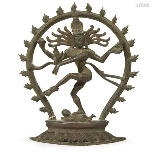 An Indian bronze figure of Shiva Nataraja,