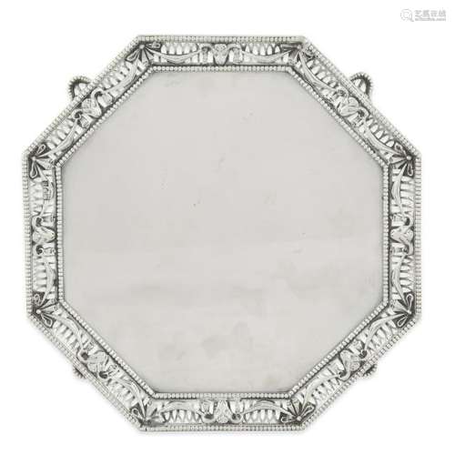 A George V sterling silver footed salver, Crichton
