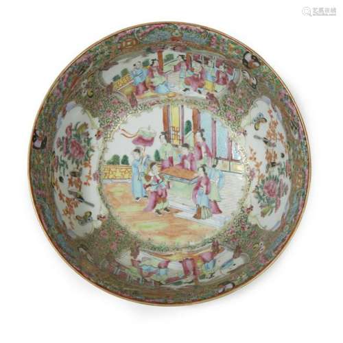 A Chinese export famille-rose porcelain bowl, 19th