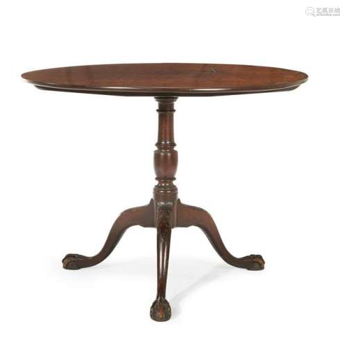 A George III Chippendale mahogany tilt-top table, 18th