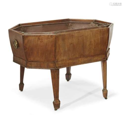 A George III mahogany lead-lined wine cooler, late 18th