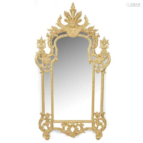 A Baroque style composite and giltwood pier mirror,