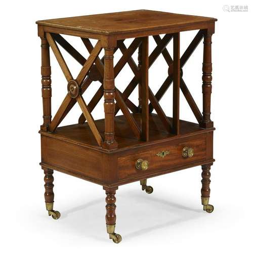 A George III mahogany canterbury, late 18th century